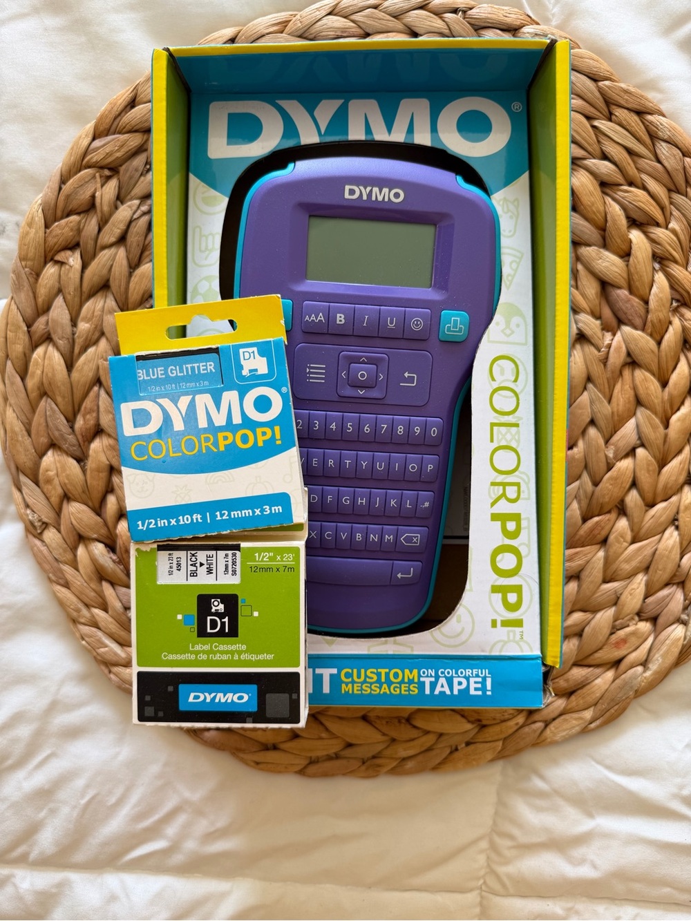 Dymo ColorPop Label Maker in Purple with Teal Accents
